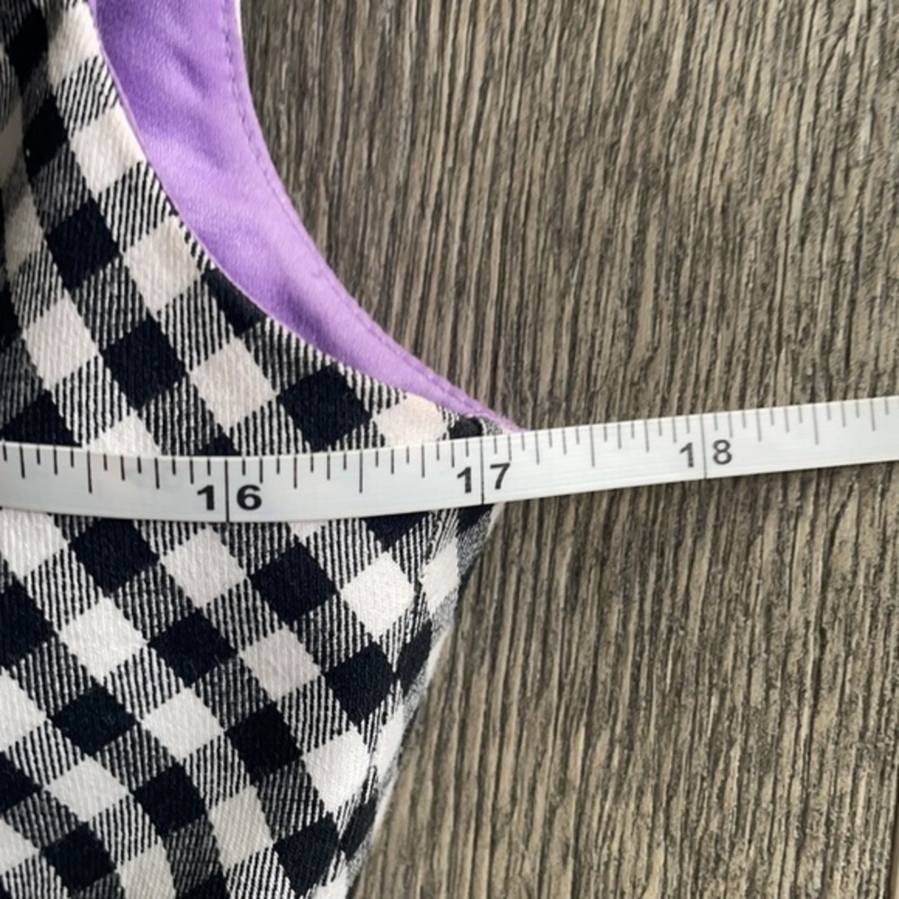 White House Black Market dress size 10 Blk White Gingham - Picture 4 of 8
